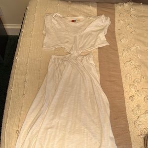 White midi cotton dress